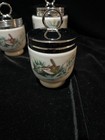 Royal  Worcester Egg Coddler Set- 3 Of  Birds  Theme 