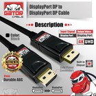 Displayport To Displayport Cable Male To Male 4k 60hz Audio Video Display 6ft