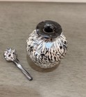Vintage Silvestri Style Iridescent Frit Art Glass Perfume Bottle 4   