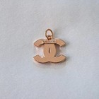 Chanel Zipper Pull Charm  Letters  Gold  19mm  Stamped