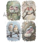 A4 Rice Paper For Decoupage 4 Pastel Birds  Ab Studio Spring Crafts Diy