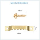 20x Sawtooth Picture Frame Wall Hangers Hardware Hanging Set With 40 Screws