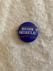 Vintage 1988 Bush Quayle Pin 1 5  Button Political Presidential Campaign