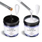 5oz Hard Nail Gel Builder Kit - Clear   White Nail Extension Gel For Art  Beginn