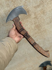 Lot Of 2 Custom Handmade High Carbon Steel Tactical Tomahawk Axe   Throwing Axe