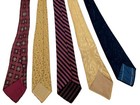 5x Vintage 1930s Silk Swing Tie Lot    Brocade Novelty Art Deco Necktie For Men