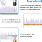 12 Pack Bird Spikes 13 2 Ft Bird Deterrent For Small Birds Squirrels Cats