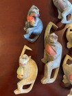 Vintage Lot Of 10 Wooden Hanging Monkey Figurines