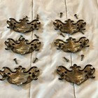 Vintage Antique Bronze Brass Drawer Pulls Handles Set Of 6 With Screws