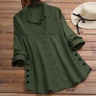 Women Striped V Neck Casual T-shirts Ladies Loose Long Sleeve Long Tops Summer