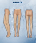 Gunze Sabrina 3-pairs Beautiful Sheer Finish Stockings M-l 389 Natural Beige