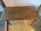 Antique American Wood Folding Working Sewing Accent Table W  Ruler 35 75   w 1900s