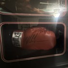 Everlast Red Boxing Glove Autographed Framed With Boxing Photo