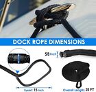 Boat Mooring Rope 5 8inch 20ft  Dock Line Double Braid Nylon Black  4 Pack 