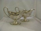 Pr  Antique English Sterling Silver Sauce Boats By Thomas Daniell  London  1785