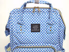 Land Nappy Diaper Bag Large Capacity Baby Mummy Bag Travel Backpack Blue Plaid