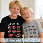 Valtorix Kids Christian Shirts For Boys Toddler Boys Truck Excavator T-shirts