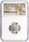 Caria Rhodes Didrachm Ngc Ch Au 5 5 Ca  205-195 Bc Final Issue Very High Relief