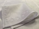 10976    antique 1900s Early Appenzell Elaborate Emb Wedding Handkerchief Heirloom