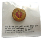 American Heart Association Lapel Pin Heart And Torch Logo