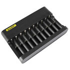 Skywolfeye 10 Slot Battery Charger 3 7v Li-ion Cell For 26650 18650 16340 14500
