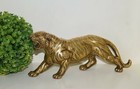 Brass Wildcat Statue Siberian Tiger Design Handmade Figure Showpiece Decor Gtx