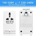 50w Voltage Converter Power Converter  Travel Adapter Ac110v 120v To 220v 240v