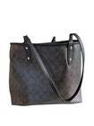 Coach F36658 Signature Reversible City Tote  Black brown  Pouch Included Read