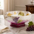 Limoges T v 14    Hand-painted Grapevine Hexagonal Console Bowl Exceptional Beauty