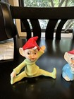 1950s Pair Pixie Elf Vintage Mid Century Ceramic Figurines