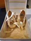 Vintage Mrs  Day s Ideal Baby Shoes Original Box White Size 0 Lace Trim