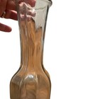 Vintage Clear Glass Octagonal Bud Flower Vase 9    Tall