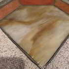 Handcrafted Stained Glass Warm Tones Various Textures Window Panel 24   x 24 