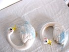 Vintage 1950s Enesco Anthropomorphic Swan Duck Goose Wall Ceramic D  cor White