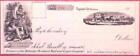 1860 Holladay Overland Mail Co  Bank Check - Stagecoach mountain Men Vignette