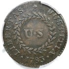 1783 C 2-b Pcgs Au 50 Sm Us  Pointed Rays Nova Constellatio Colonial Copper Coin