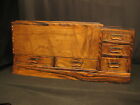 Antique Japanese C 1880 Meiji Era Naga-hibachi Wooden Brazier  5 Drawer Tansu   