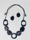 Handmade Tagua Nut Set Necklace And Earrings 