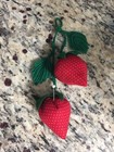 Vintage Handmade Strawberry  Sewing Pin Cushion Craft Room Decoration New