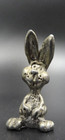1970 s  Pewter  Miniature Bunny Rabbit Figurine Collectible