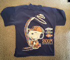 Vintage 90s Snoopy The Fly Fisherman Heavyweight Tshirt Boys Sz 6