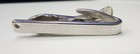 Vintage Hickok Tie Bar Clip Clasp Stay Silver Tone Chain Diminutive
