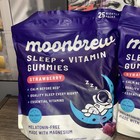 2 Pack Moonbrew Sleep Support Melatonin-free Magnesium Gummies Strawberry 24 Pac
