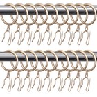 100 Metal Curtain Rings With Eyelets - 1 26  Drapery Hooks For Window  Shower  B