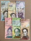 6 Pcs Venezuelan Animal Banknotes Lot  Foreign Notes  Money Currency Bills Set 