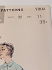 Butterick 7802 Shirt Blouse Top Sewing Pattern Ladies 14 Vtg 50 s Uc Puff Scoop