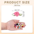 100pcs Dark Pink Ribbon Roses 5 8 x1-3 16  Mini Roses For Crafts Flowers