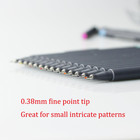 Fineliner Color Pens Set  0 38mm Fine Tip Pens  Porous Fine Point Makers Drawing