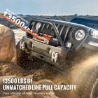 Uimoso 12v Electric Winch 13500 Lbs With 80 Ft Synthetic Rope For Trucks