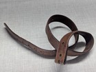 Vintage Silver Creek Buckle Belt 34 Cowhide Leather Western Brown Cowboy